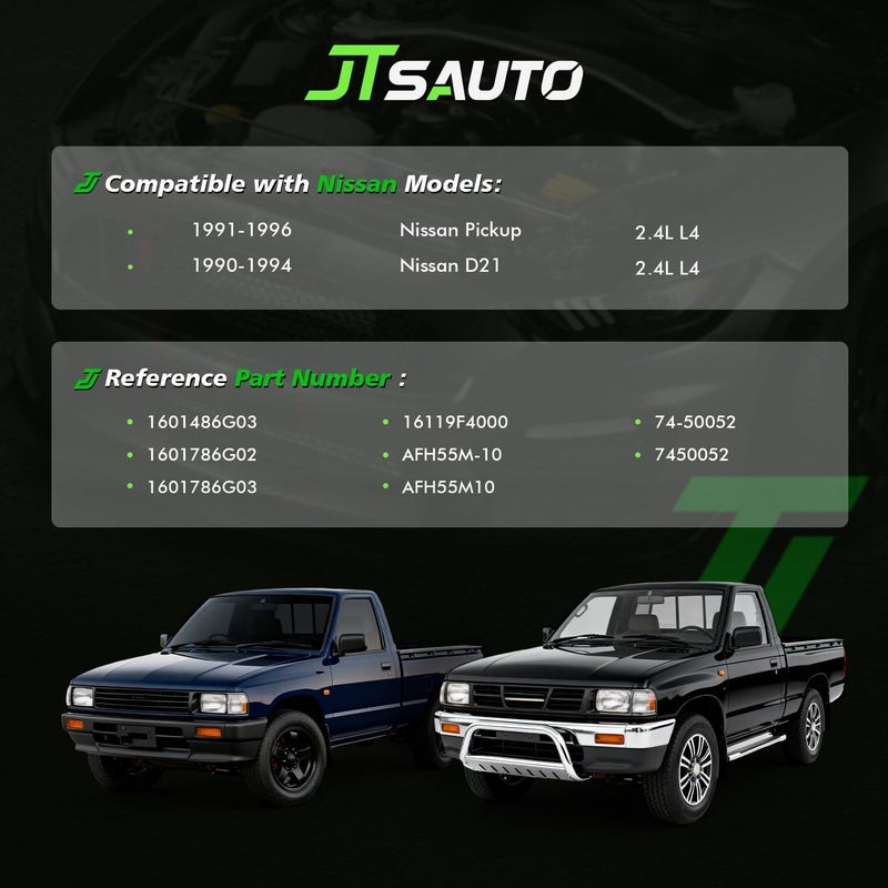 JTSAUTO 1601786G02 MAF Mass Air Flow Sensor Compatible with 1990-1994 D21 L4 2.4L | 1991-1996 Pickup L4 2.4L - Image 2